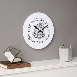 Custom Farm Business Promotional Logo Large Clock