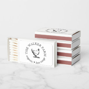 Custom Farm Business Promotional Logo  Matchboxes