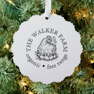 Custom Farm Business Promotional Logo  Ornament Card