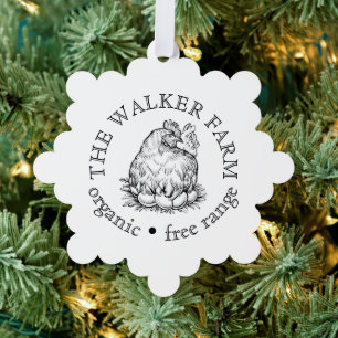 Custom Farm Business Promotional Logo Ornament Card