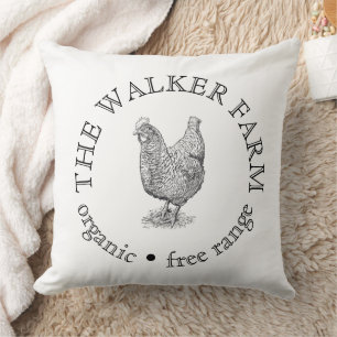 Custom Farm Business Promotional Logo  Throw Pillow