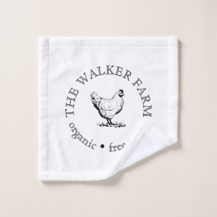 Custom Farm Business Promotional Logo Wash Cloth