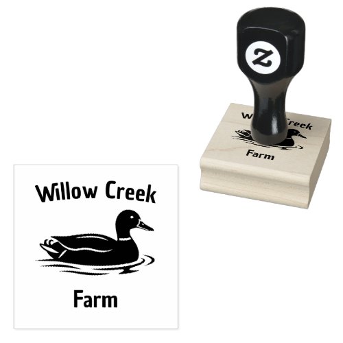 Custom Farm Duck Egg Rubber Stamp for Backyard