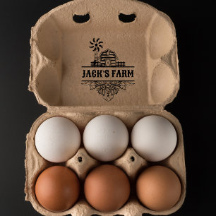 Custom Farm Fresh Egg, Small Business Egg Self-inking Stamp