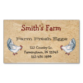 Custom Farm Fresh Eggs Business Card Magnet (Front)