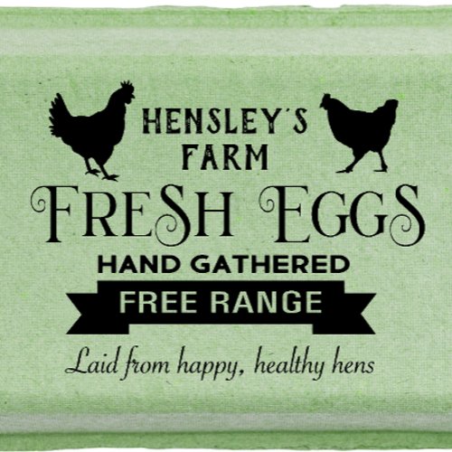 Custom Farm Fresh Eggs Carton Stamp Hens  Banner