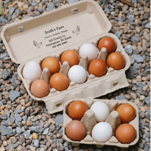 Custom Farm Fresh Eggs Chickens Rubber Stamp