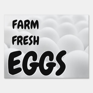 Custom Farm Fresh Eggs Road Yard Sign