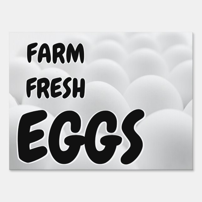 Custom Farm Fresh Eggs Road Yard Sign (Front)