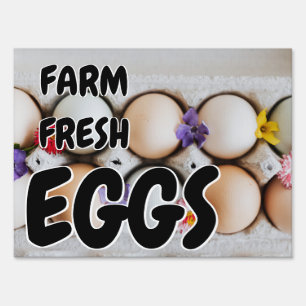 Custom Farm Fresh Eggs Road Yard Sign - Personal