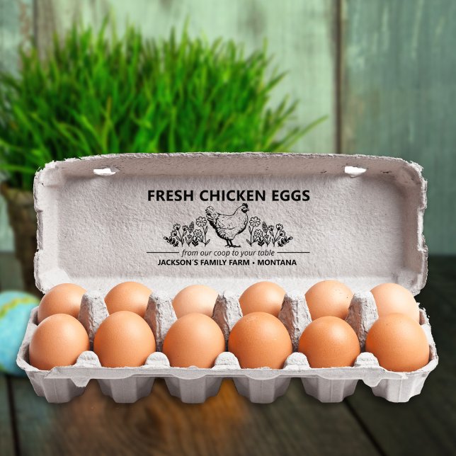 Custom Farm Fresh Eggs, Small Business  Rubber Stamp (Creator Uploaded)