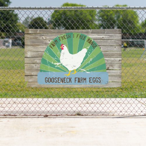 Custom Farm Fresh Eggs Vintage Sign Look Banner