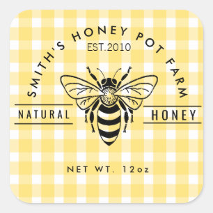 custom Farm shop honey jar label small business