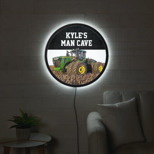 Custom Farm Tractor Equipment Man Cave  LED Sign