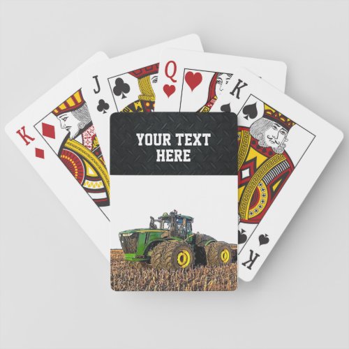 Custom Farm Tractor Equipment Man Cave  Playing Cards