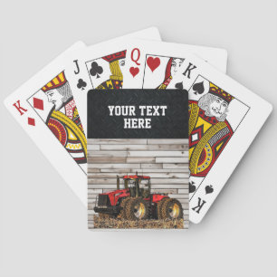 Custom Farm Tractor Equipment Man Cave  Poker Cards
