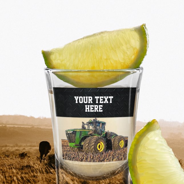 Custom Farm Tractor Equipment Man Cave  Shot Glass (Creator Uploaded)