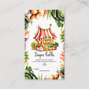 Custom Farmer's Market Baby Shower Enclosure Card