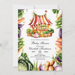 Custom Farmer's Market Baby Shower Invitation