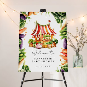 Custom Farmer's Market Baby Shower Welcome Sign