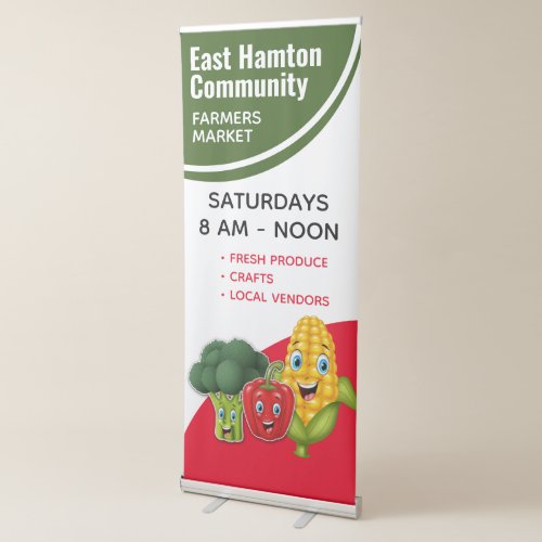 Custom Farmers Market Display Ideas Retractable Banner