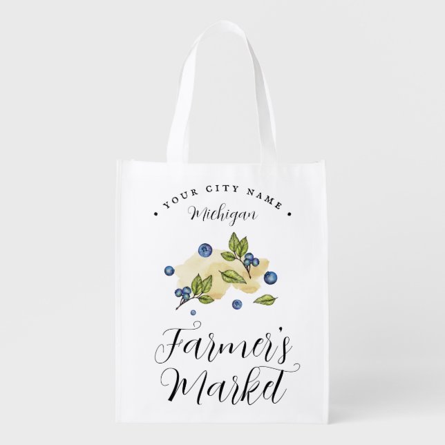 Custom Farmer's Market Grocery Bag (Front)