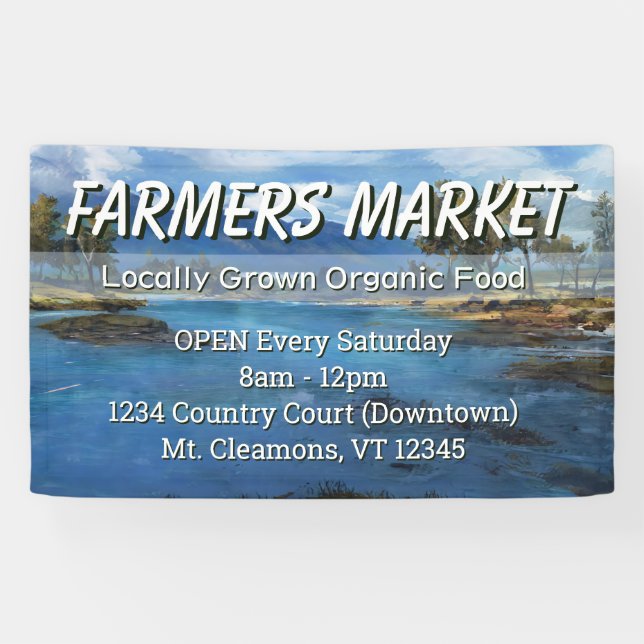 Custom Farmers Market Landscape Banner (Horizontal)