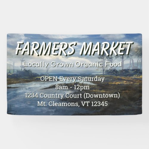 Custom Farmers Market Landscape Banner