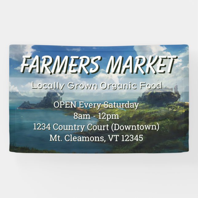 Custom Farmers Market Landscape Banner (Horizontal)