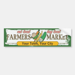 Custom Farmers Market Vegetables Bumper Sticker