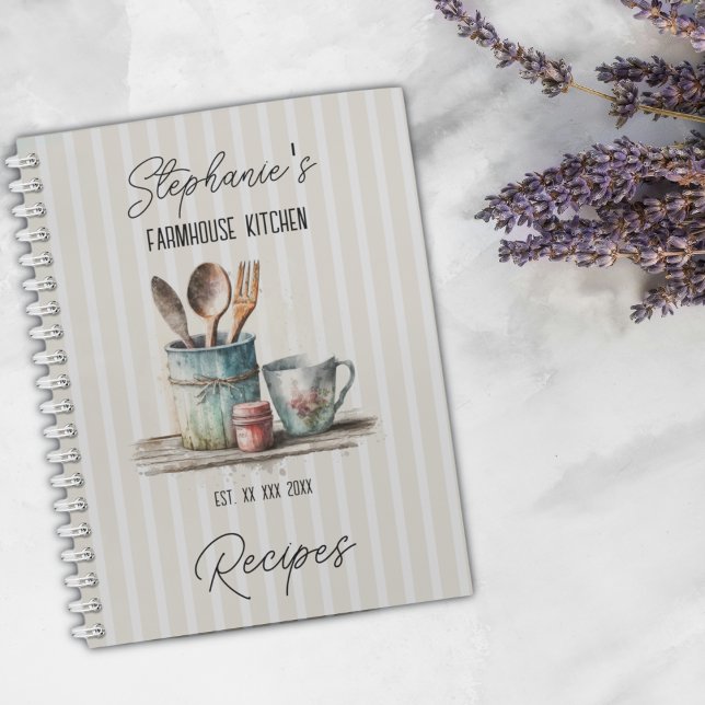 Custom Farmhouse Kitchen Recipe Notebook (Creator Uploaded)