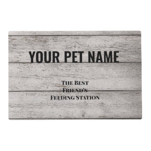 Custom Farmhouse Style Dog Cat Placemat with Rusti