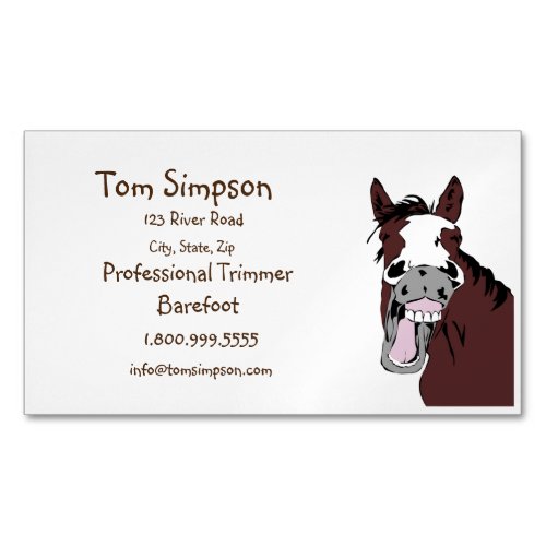 Custom Farrier Trimmer Happy Horse Business Card