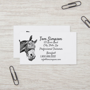 Custom Farrier Trimmer Horse Business Card