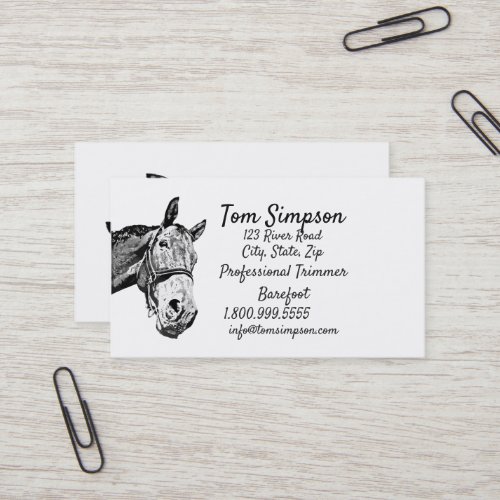 Custom Farrier Trimmer  Horse Business Card