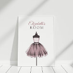 Custom Fashion Illustration, Dress on Mannequin Poster<br><div class="desc">This Custom Fashion Illustration, Pink Dress on a Mannequin is great to create your unique stylish wall decor.</div>