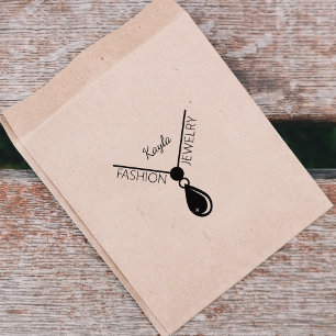 Custom Fashion Jewelry, Small Business Large Rubber Stamp