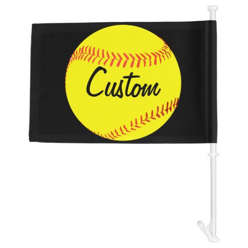 Custom Fastpitch Softball Car Flag