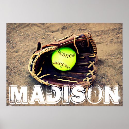 Custom Fastpitch Softball Player Poster