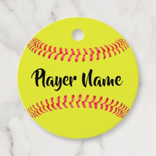 Custom Fastpitch Softball Player  Team Name Gift Favor Tags