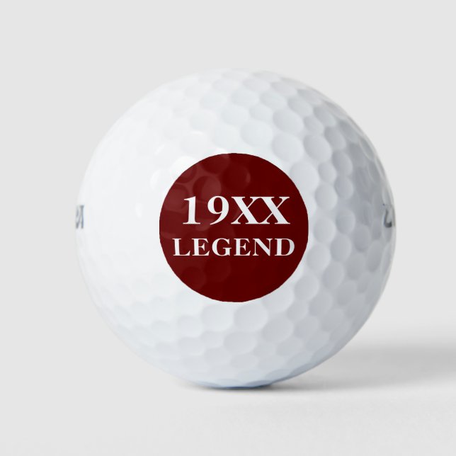 Custom Father Birthday Golfer Any Year Legend Golf Balls (Front)