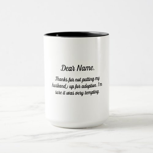 Custom Father In Law Wedding Gift From Bride Mug