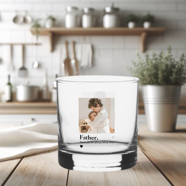 Custom Father Photo | Personalized Dad Whiskey Glass (Creator Uploaded)