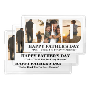 Custom Father’s Day Photo Collage Card Acrylic Tray