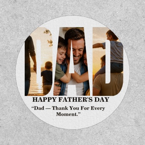 Custom Father’s Day Photo Collage Card  Patch