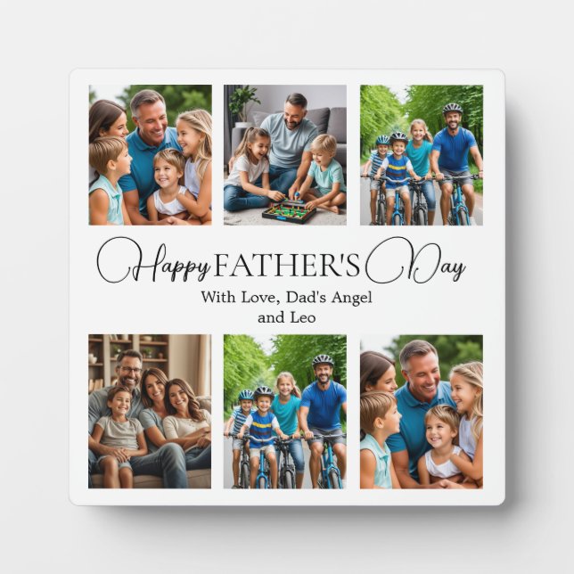 Custom Father’s Day Photo Collage Plaque (Front)