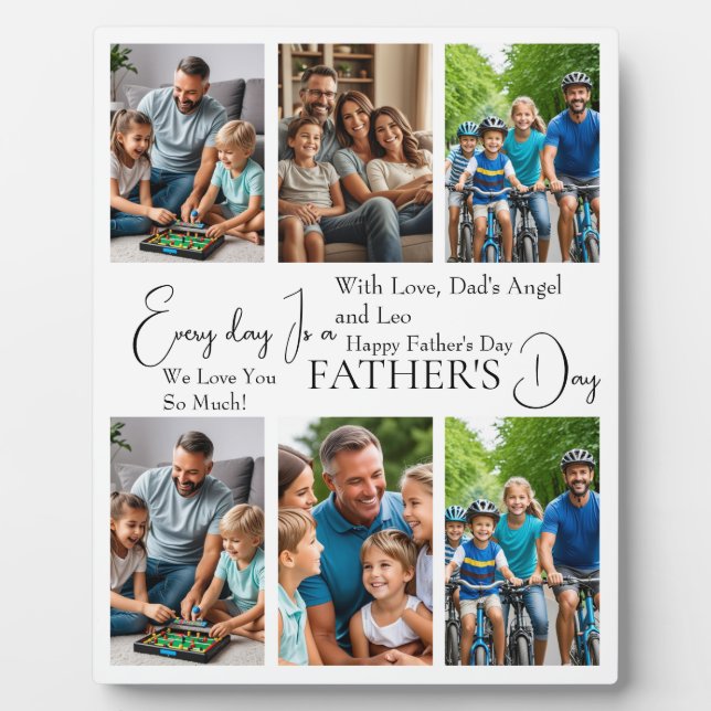 Custom Father’s Day Photo Collage Plaque (Front)