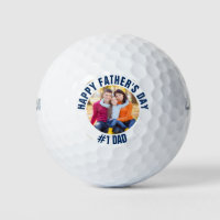 Custom Father's Day #1 Dad Family Photo Golf Balls