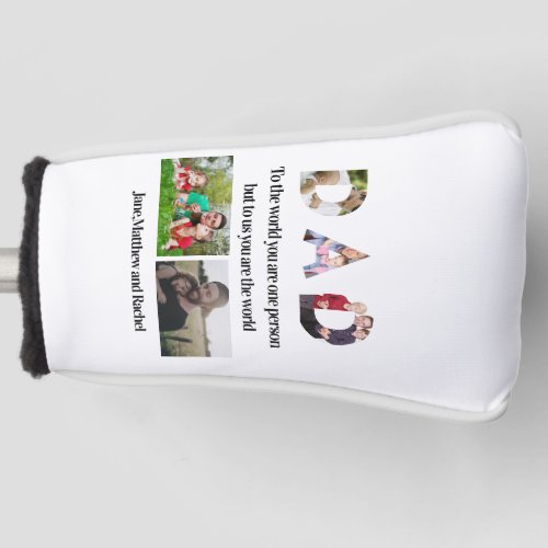 Custom Fathers Day 5 Photo Collage   Golf Head Cover