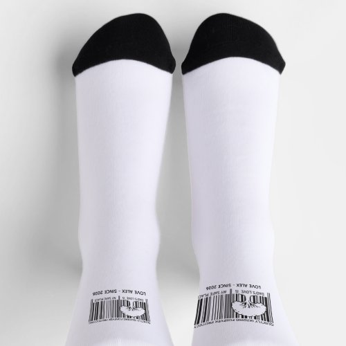 Custom Father's Day Barcode Socks⁠ Socks